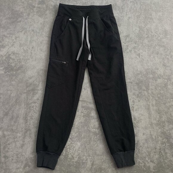 Figs Scrub Pants Womens XXS Zamora Jogger Nurse Workwear Black Medical RN - Picture 3 of 15